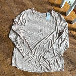 Smooth Karina Shirttail top Basic knit Blush